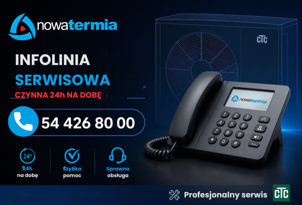 Infolinia serwisowa Nowatermia dostępna 24h na dobę